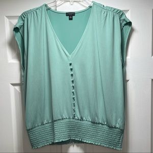Ann Taylor Smocked Waist Top